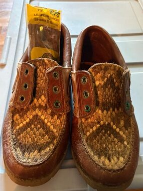 Land Rover Boat Shoes w/Exoctic Rattlesnake Skin Uppers, Extra Laces